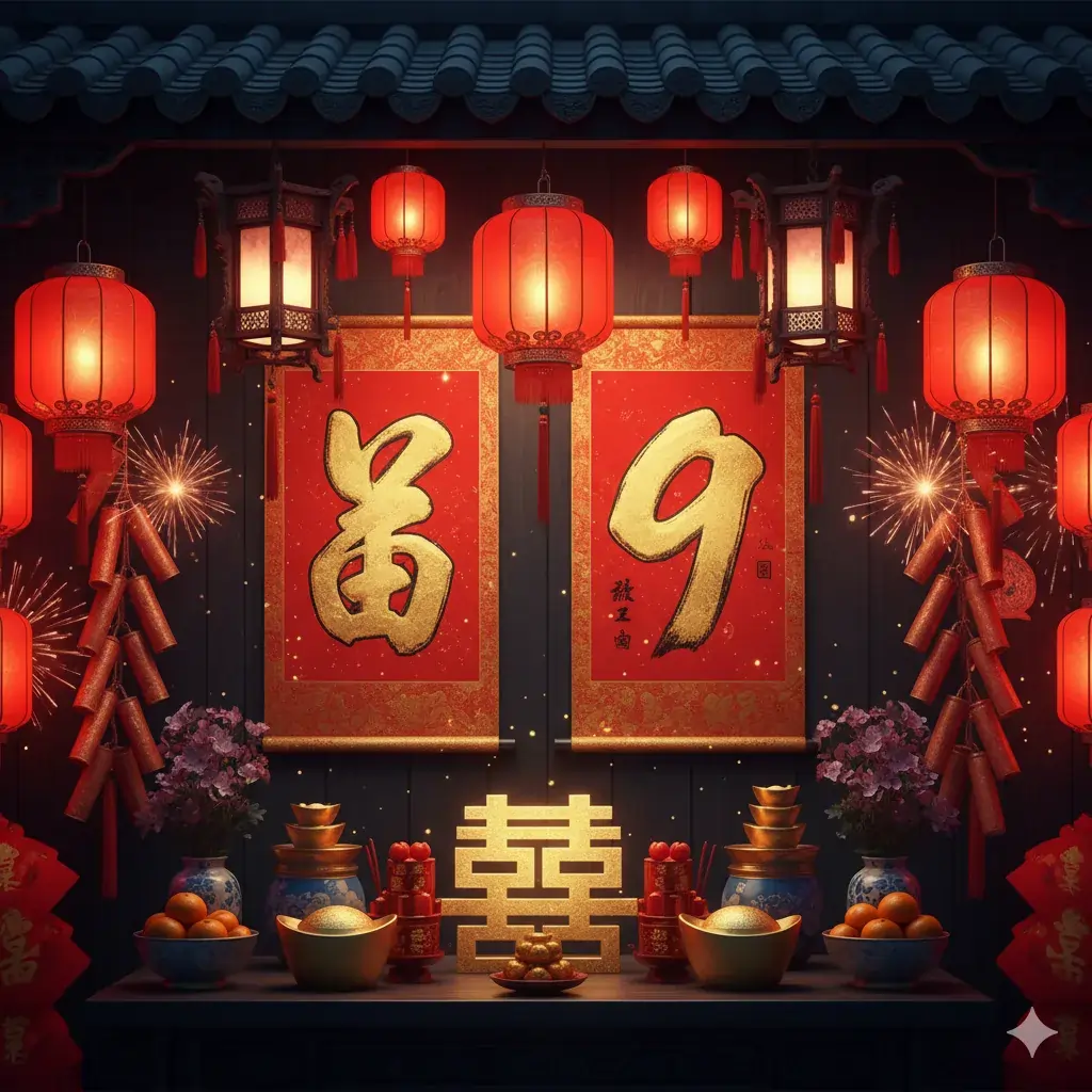 Illustration of Chinese Numerology symbols