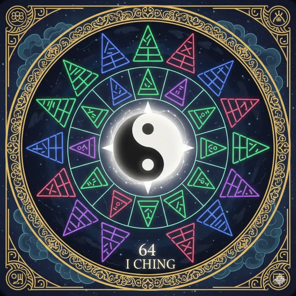 I Ching hexagrams illustration
