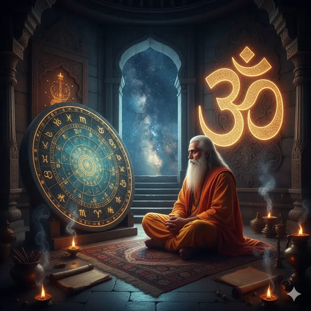 Illustration of Vedic Astrology chart